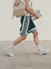 Converse Grey Chuck Taylor All Star Lift High Top Trainers - Image 8 of 16