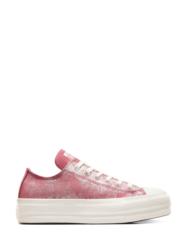 Converse Pink Chuck Taylor All Star Lift Low Top Trainers - Image 1 of 6