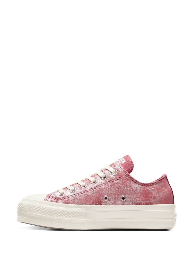 Converse Pink Chuck Taylor All Star Lift Low Top Trainers - Image 2 of 6