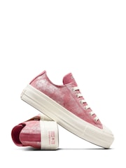 Converse Pink Chuck Taylor All Star Lift Low Top Trainers - Image 6 of 6