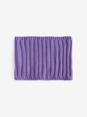 Purple Ribbed Knitted Snood (1-16yrs) - Image 2 of 2