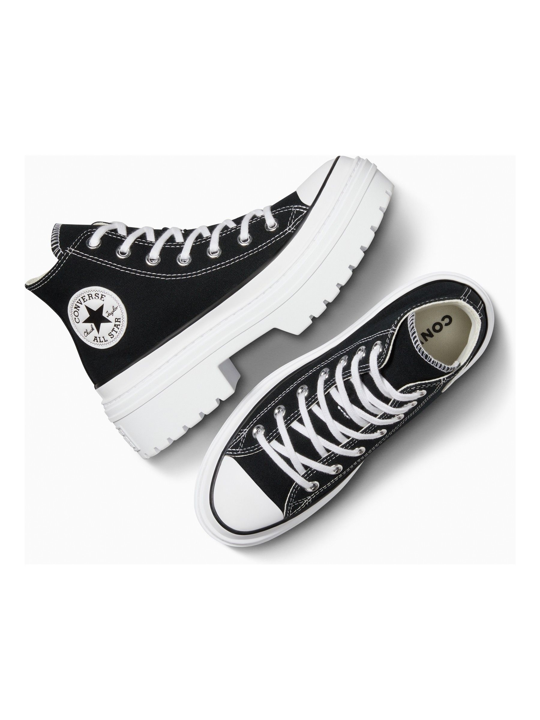 Buy Converse Black White Chuck Taylor All Star Lugged Heel Canvas Trainers from Next USA