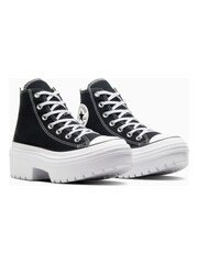 Converse Black/White Chuck Taylor All Star Lugged Heel Canvas Trainers - Image 6 of 11