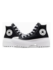 Converse Black/White Chuck Taylor All Star Lugged Heel Canvas Trainers - Image 7 of 11