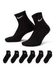 Svart - Ankel - Nike Everyday dämpade strumpor 6 Paket - Bild 1 av 5