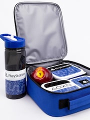 Vanilla Underground Blue PlayStation Boys Logo All-Over Print Lunch Bag Bottle and 3 Snack Pots - Image 3 of 6