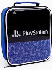 Vanilla Underground Blue PlayStation Boys Logo All-Over Print Lunch Bag Bottle and 3 Snack Pots - Image 4 of 6