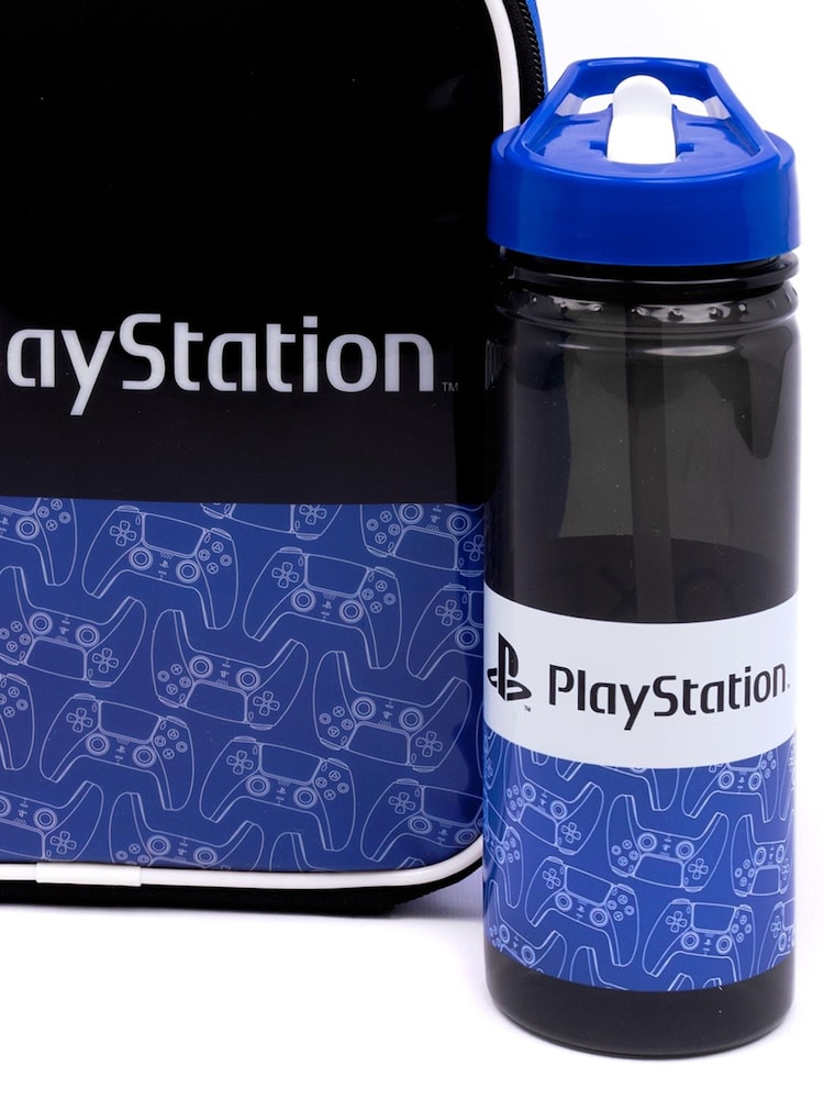 Vanilla Underground Blue PlayStation Boys Logo All-Over Print Lunch Bag Bottle and 3 Snack Pots - Image 6 of 6 Vanilla Underground Blue PlayStation Boys Logo All-Over Print Lunch Bag Bottle and 3 Snack Pots - Image 6 of 6