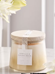 Natural Vanilla & Cocoa Bean Lidded Jar Scented Candle - Image 3 of 3