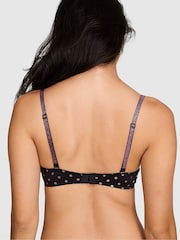 Victoria's Secret Pink Black Foil Dots Lightly Lined Bra - Image 2 of 2