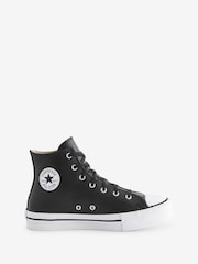 Converse Black EVA Leather Lift Youth Trainers - Image 1 of 7