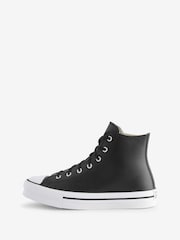 Converse Black EVA Leather Lift Youth Trainers - Image 2 of 7