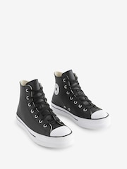 Converse Black EVA Leather Lift Youth Trainers - Image 3 of 7