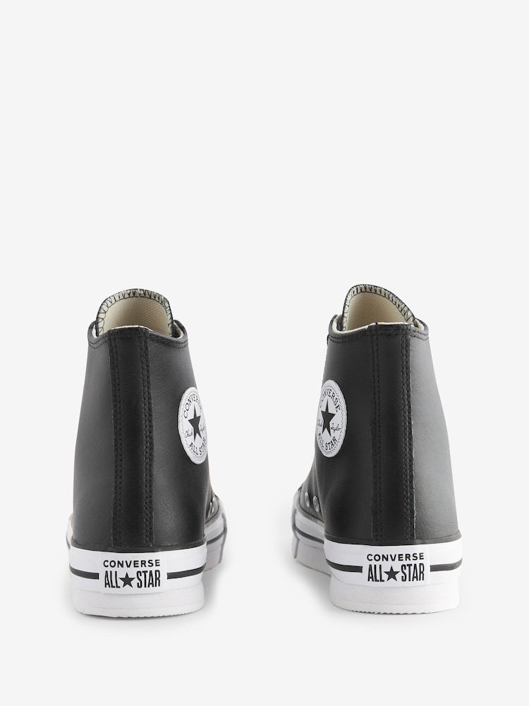 Converse Black EVA Leather Lift Youth Trainers - Image 4 of 7
