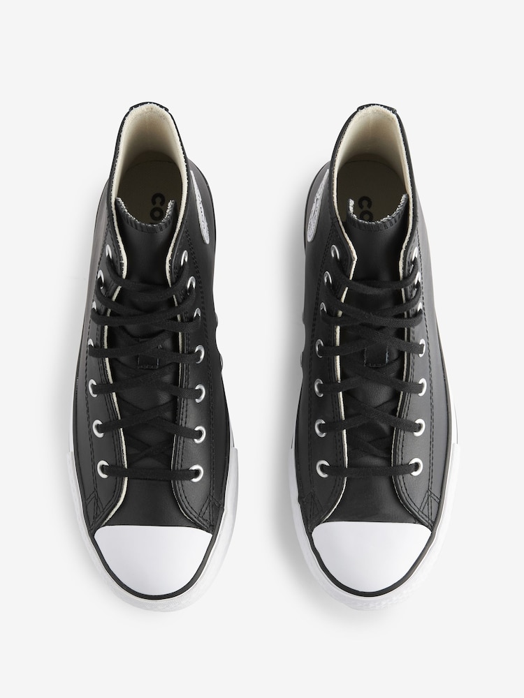 Converse Black EVA Leather Lift Youth Trainers - Image 5 of 7
