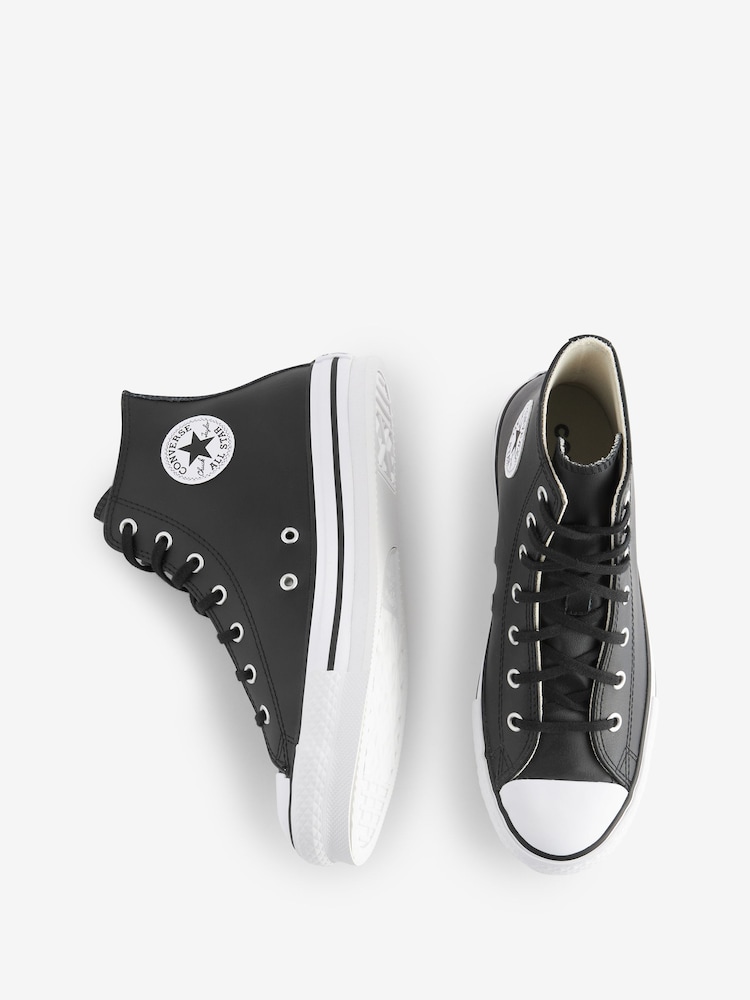 Converse Black EVA Leather Lift Youth Trainers - Image 6 of 7