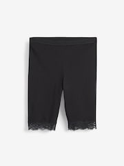 Black / Pastel Rose Nude Cotton Blend Anti-Chafe Shorts 2 Pack - Image 3 of 3