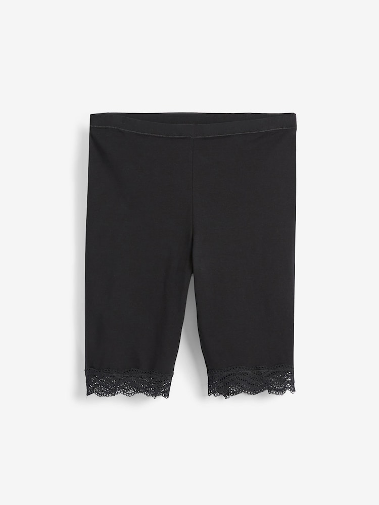 Black / Pastel Rose Nude Cotton Blend Anti-Chafe Shorts 2 Pack - Image 3 of 3