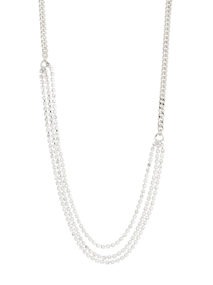 PILGRIM Unisex Silver Tone Blink Crystal Necklace - Image 2 of 5