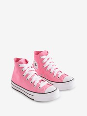 Converse Pink Chuck Taylor Sketch EVA Lift Youth Trainers - Image 3 of 9