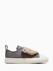 Converse Grey Chuck Taylor All Star Teddy Trainers - Image 1 of 7