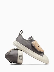 Converse Grey Chuck Taylor All Star Teddy Trainers - Image 3 of 7