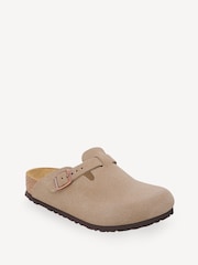 Birkenstock Taupe Beige Kids Boston Suede Clogs - Image 2 of 3