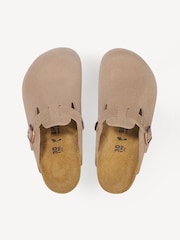 Birkenstock Taupe Beige Kids Boston Suede Clogs - Image 3 of 3