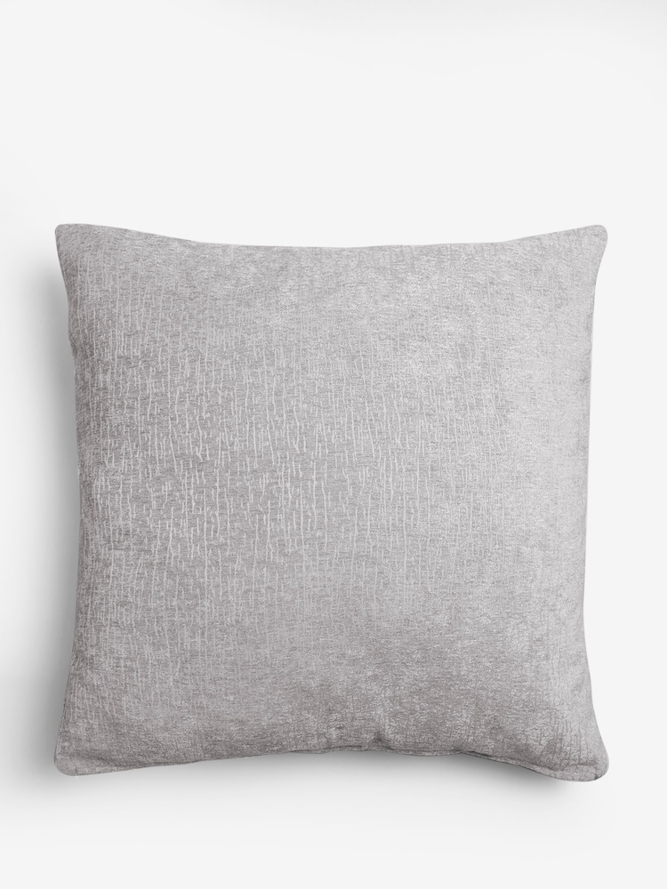 Silver Grey Heavyweight Chenille 59 x 59cm Cushion - Image 6 of 7