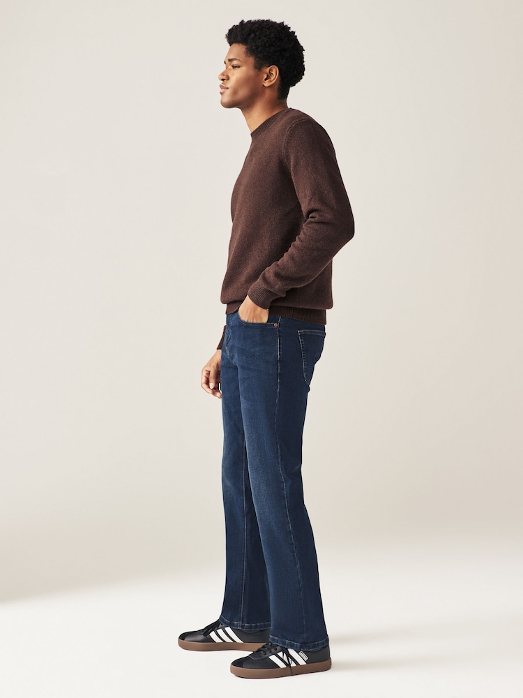 Mid Blue Bootcut Classic Stretch Jeans - Image 4 of 9