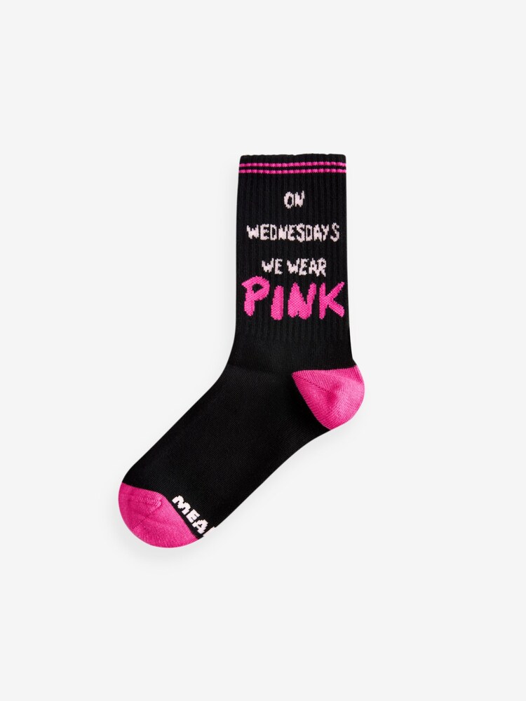 Pink/Black Mean Girls Ankle Socks 3 Pack - Image 3 of 5