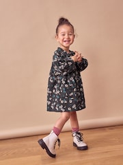 Black Floral 100% Cotton Shirt Dress (3mths-8yrs) - Image 1 of 8