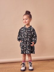 Black Floral 100% Cotton Shirt Dress (3mths-8yrs) - Image 2 of 8