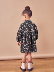 Black Floral 100% Cotton Shirt Dress (3mths-8yrs) - Image 3 of 8