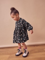 Black Floral 100% Cotton Shirt Dress (3mths-8yrs) - Image 4 of 8