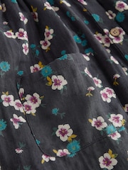 Black Floral 100% Cotton Shirt Dress (3mths-8yrs) - Image 8 of 8