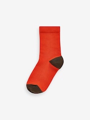Multicolour Block Cotton Rich Fine Rib Socks 7 Pack - Image 5 of 8