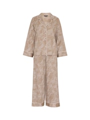 Fable and Eve Wavy Contour Print Wide Leg Pyjamas Set - Image 4 de 4