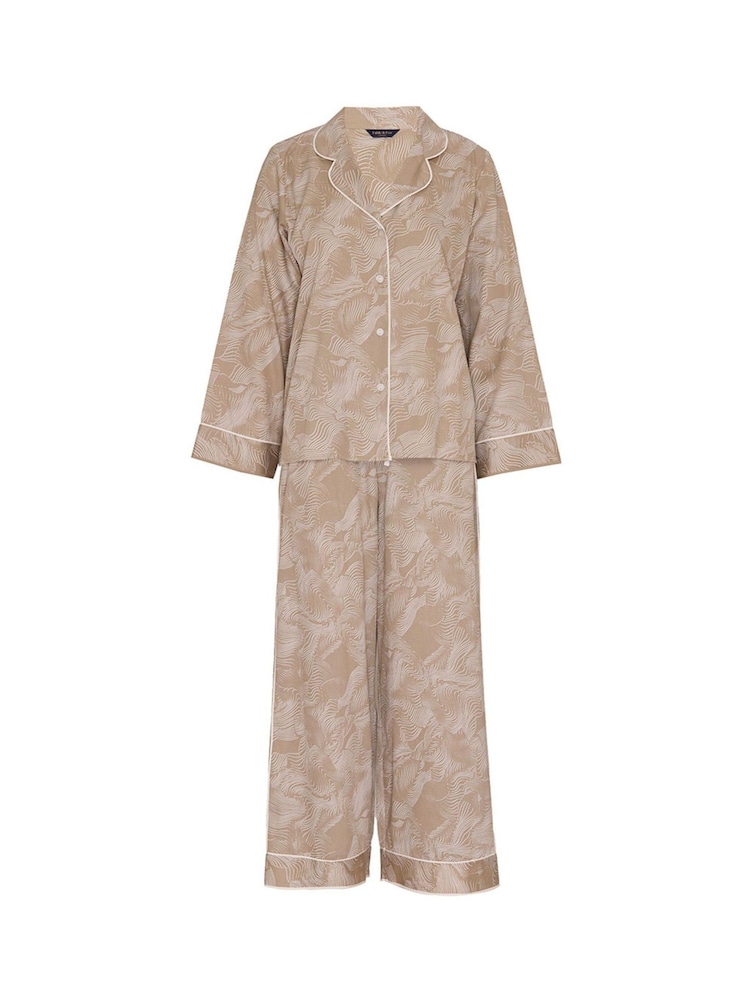 Fable and Eve Wavy Contour Print Wide Leg Pyjamas Set - Image 4 de 4