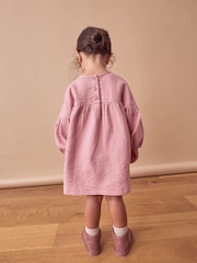 Pink Swan Character Textured Dress (3mths-8yrs) - Image 3 of 7