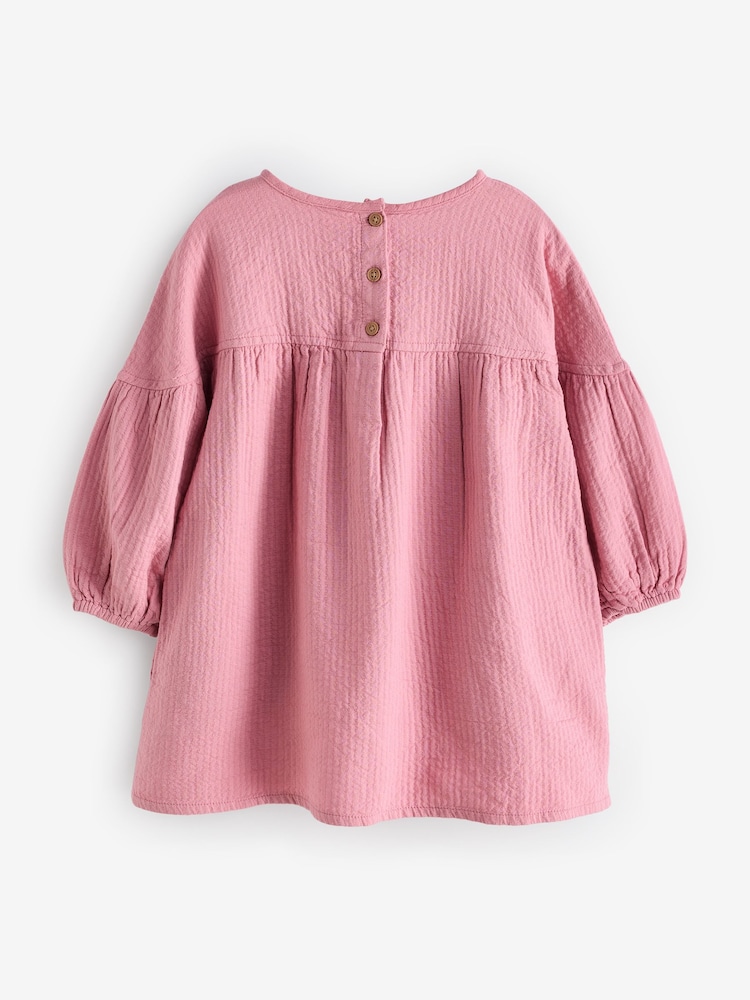 Pink Swan Character Textured Dress (3mths-8yrs) - Image 6 of 7