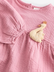 Pink Swan Character Textured Dress (3mths-8yrs) - Image 7 of 7