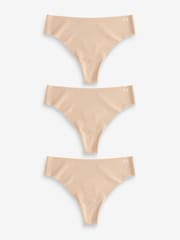 Under Armour Light Brown No Show Pure Stretch Thongs 3 Pack - Image 1 of 4