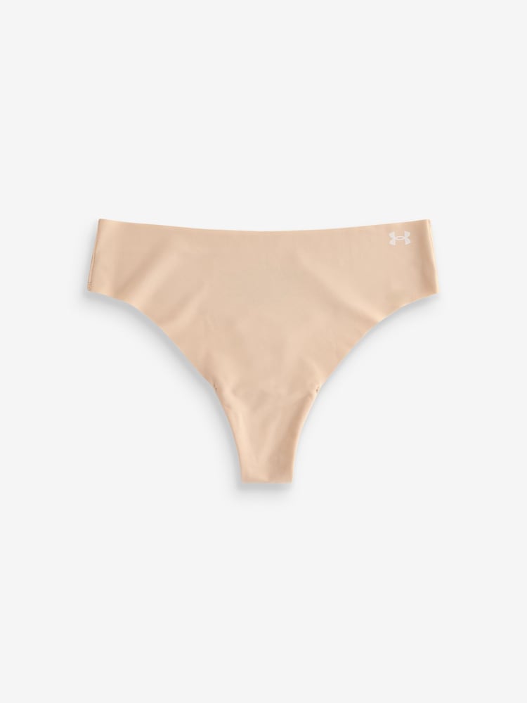 Under Armour Light Brown No Show Pure Stretch Thongs 3 Pack - Image 2 of 4
