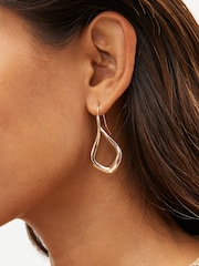 Gold Tone Tear Drop Earrings - Image 1 of 3