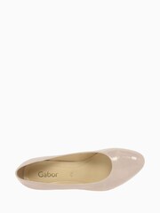 Gabor Wide Fit Splendid Sand Lack Dress Court Shoes - Image 3 of 5