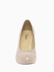 Gabor Wide Fit Splendid Sand Lack Dress Court Shoes - Image 4 of 5