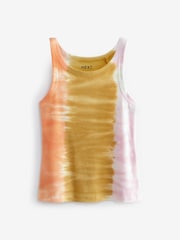 Multi Tie Dye Ribbed Racer Vest - Image 5 of 6