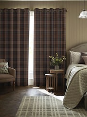 Green & Burgundy Heritage Check Made To Measure Curtains - Image 2 of 9