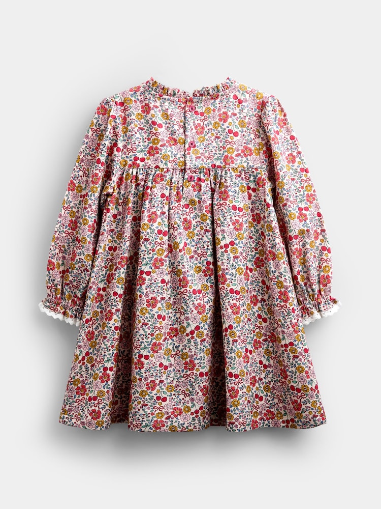 JoJo Maman Bébé Cherry Floral Smocked Dress - Image 2 of 4